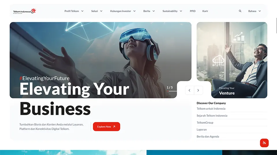 Tampilan Website Telkom