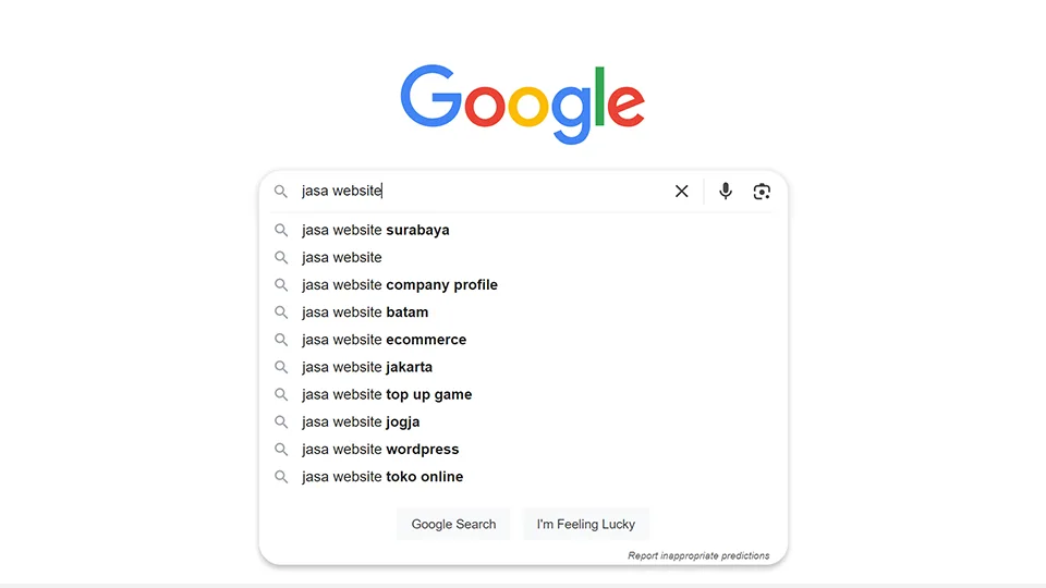 Tampilan Google Autocomplete Sebagai Ilustrasi Search Intent